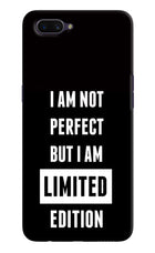I Am Not Perfect But I Am Limited Edition Oppo A3S Hard Case Back Cover by Casekaro