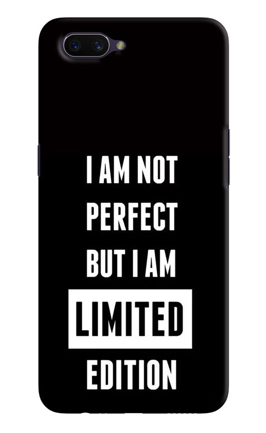 I Am Not Perfect But I Am Limited Edition Oppo A3S Hard Case Back Cover by Casekaro