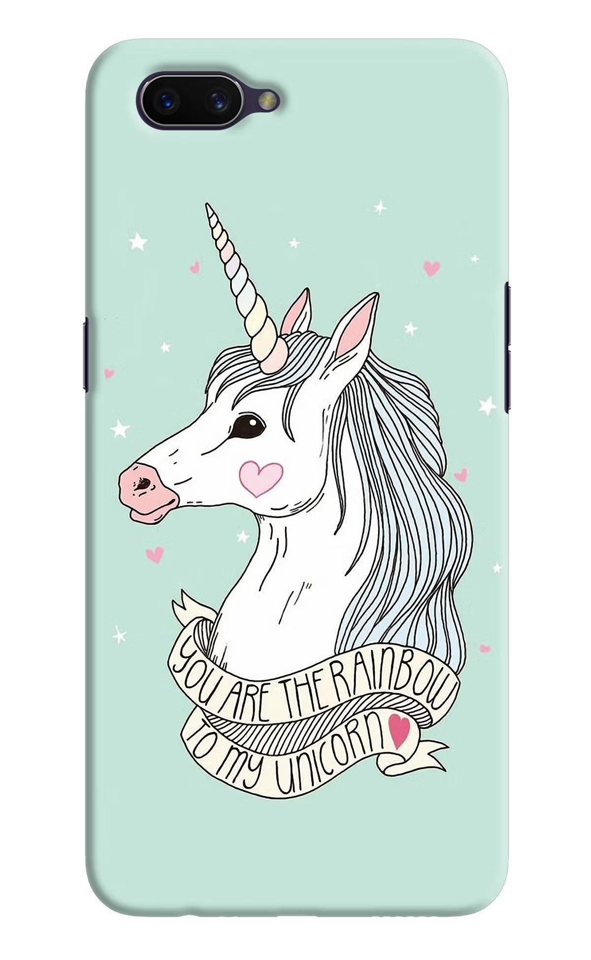 Unicorn Wallpaper Oppo A3S Hard Case Back Cover by Casekaro