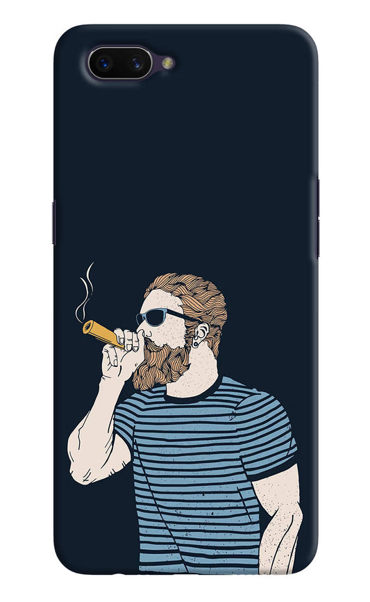 Smoking Oppo A3S Hard Case Back Cover by Casekaro