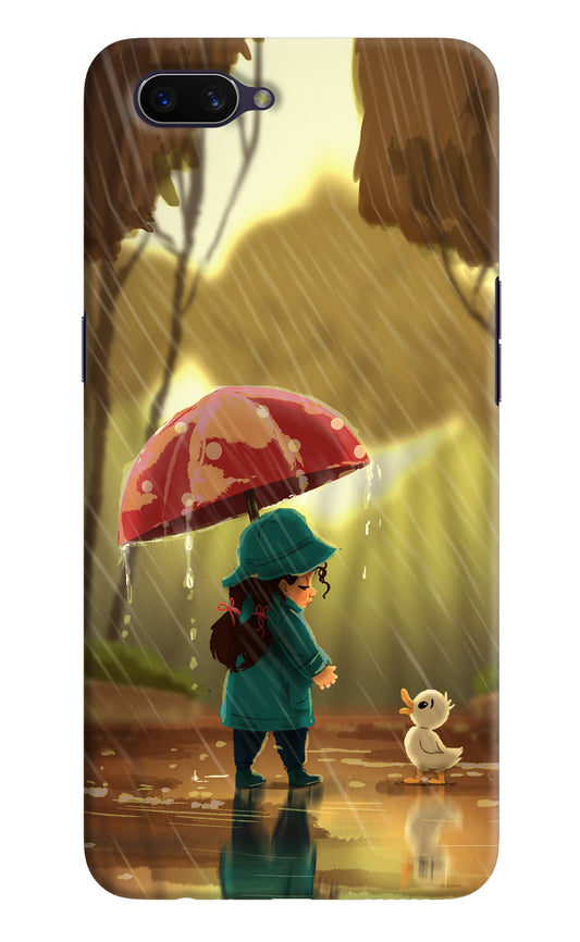Rainy Day Oppo A3S Hard Case Back Cover by Casekaro