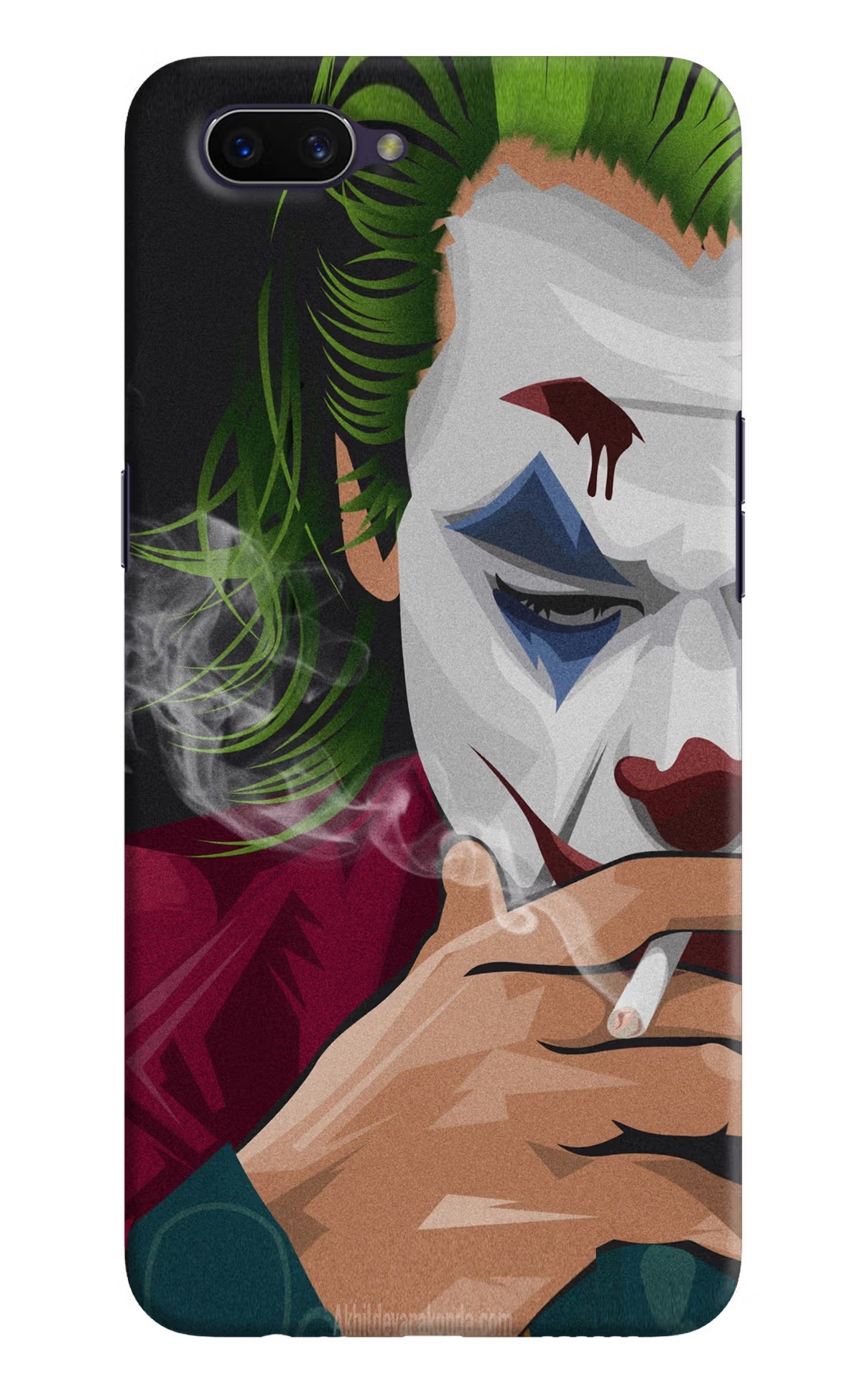 Joker Smoking Oppo A3S Hard Case Back Cover by Casekaro