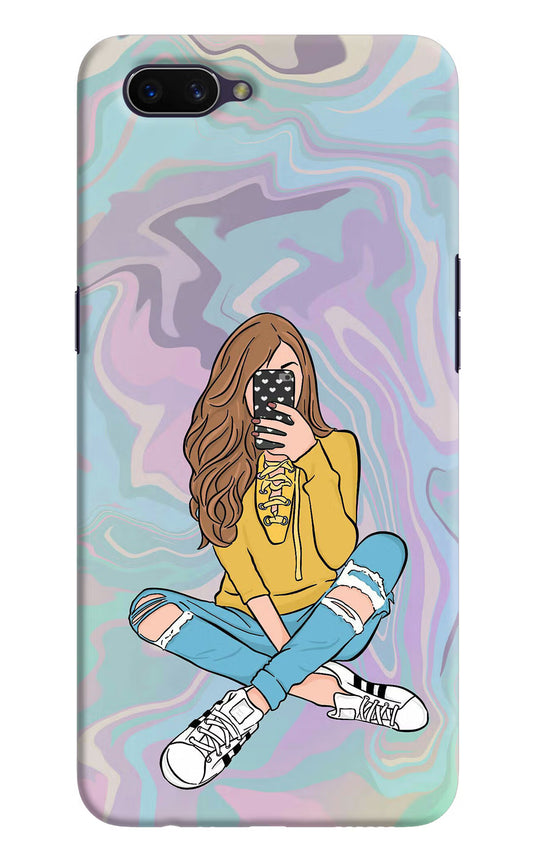 Selfie Girl Oppo A3S Hard Case Back Cover by Casekaro