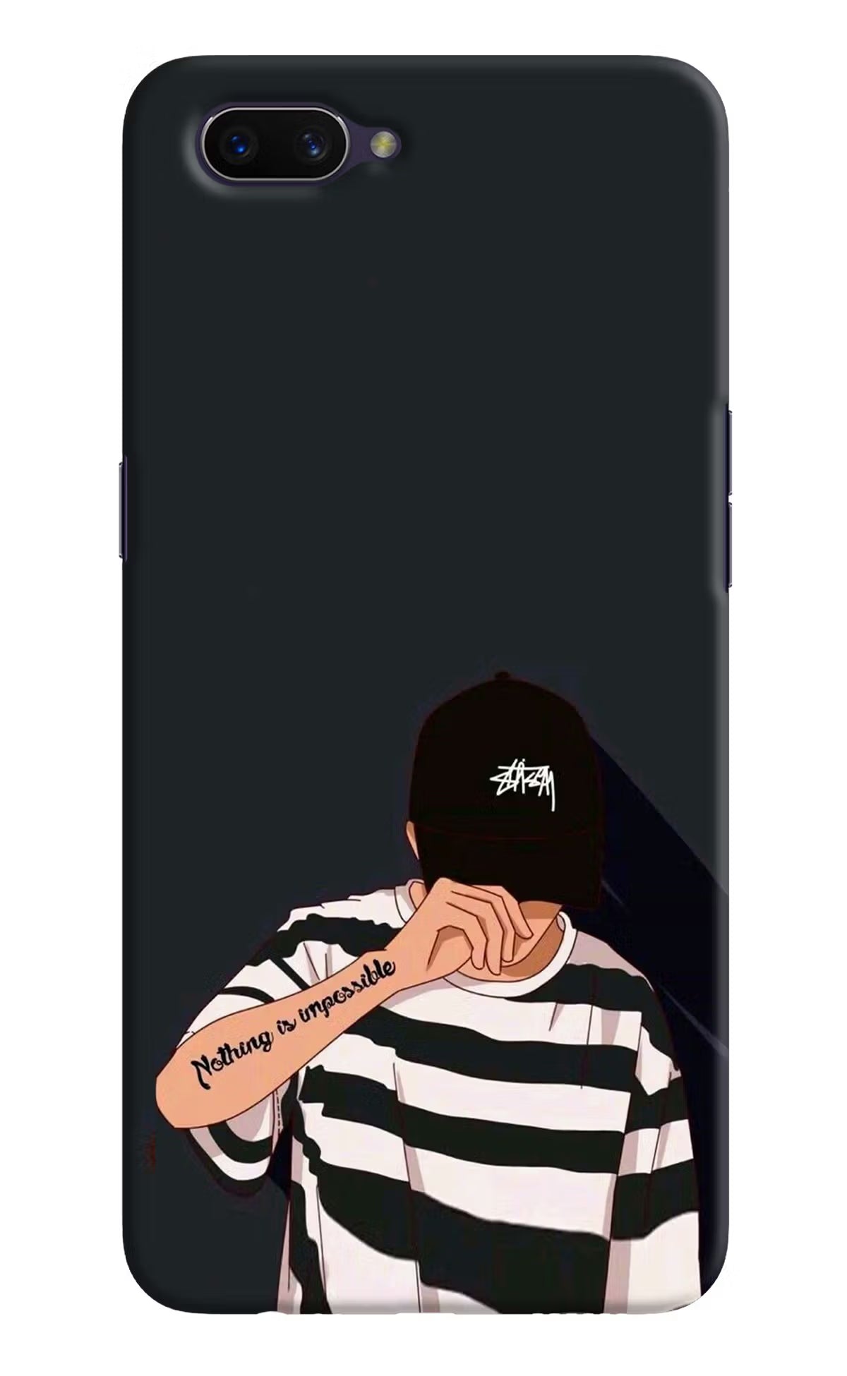 Aesthetic Boy Oppo A3S Hard Case Back Cover by Casekaro