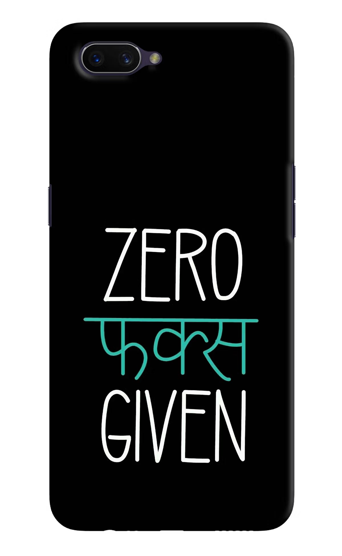 Zero Fucks Given Oppo A3S Hard Case Back Cover by Casekaro