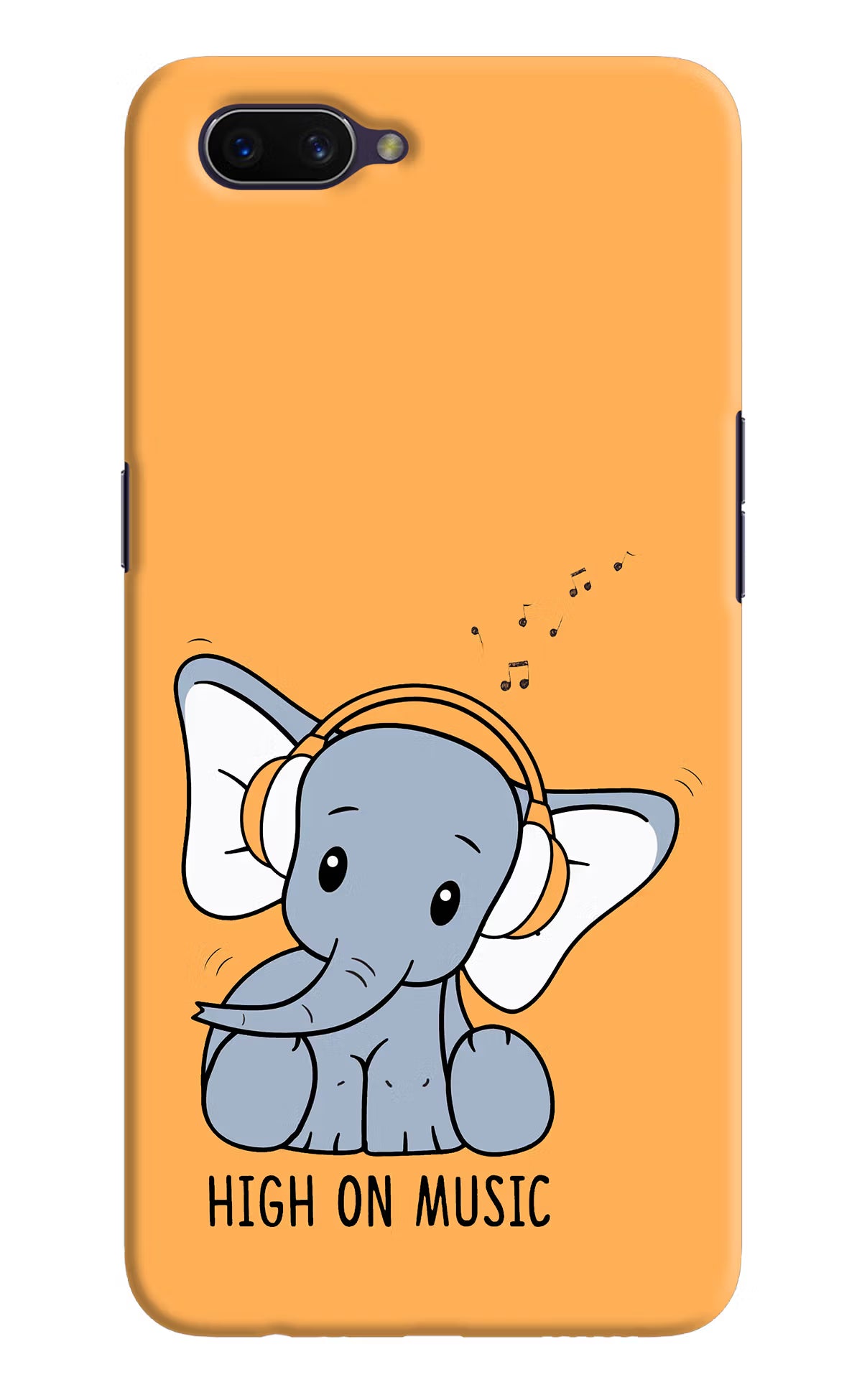 High On Music Oppo A3S Hard Case Back Cover by Casekaro