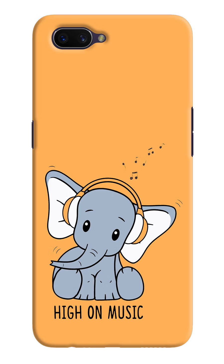 High On Music Oppo A3S Back Cover, Hard case