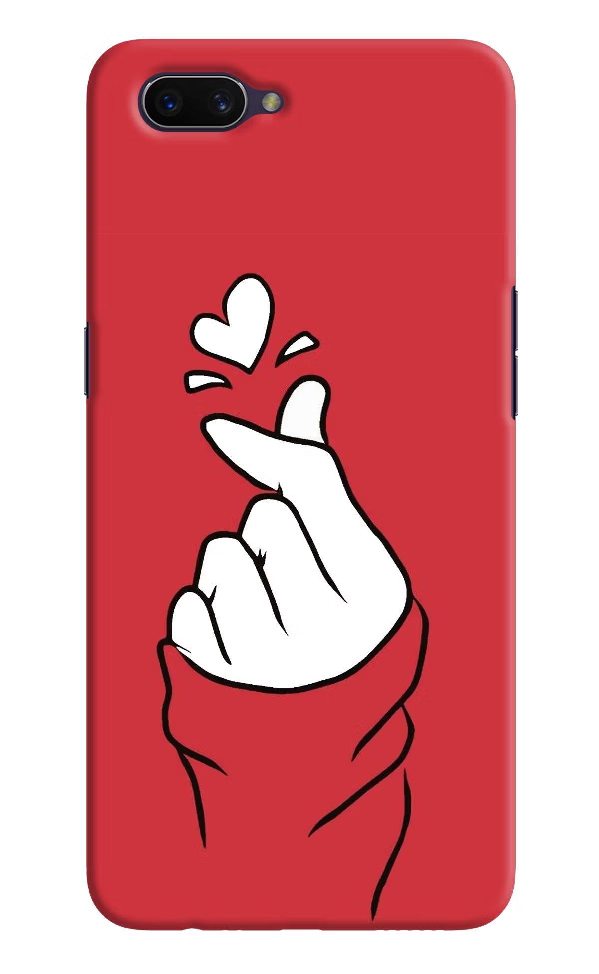 Korean Love Sign Oppo A3S Hard Case Back Cover by Casekaro