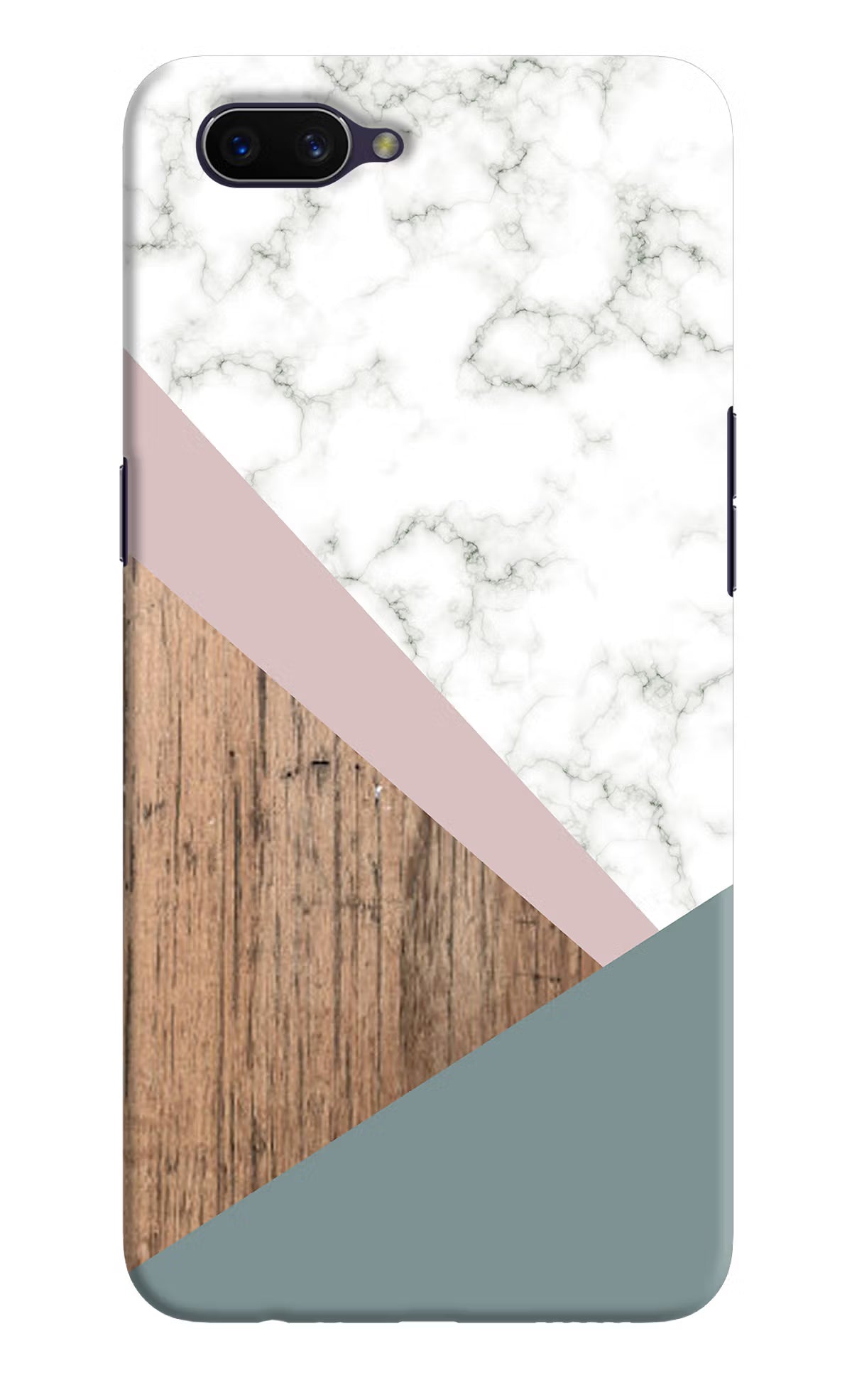 Marble wood Abstract Oppo A3S Hard Case Back Cover by Casekaro