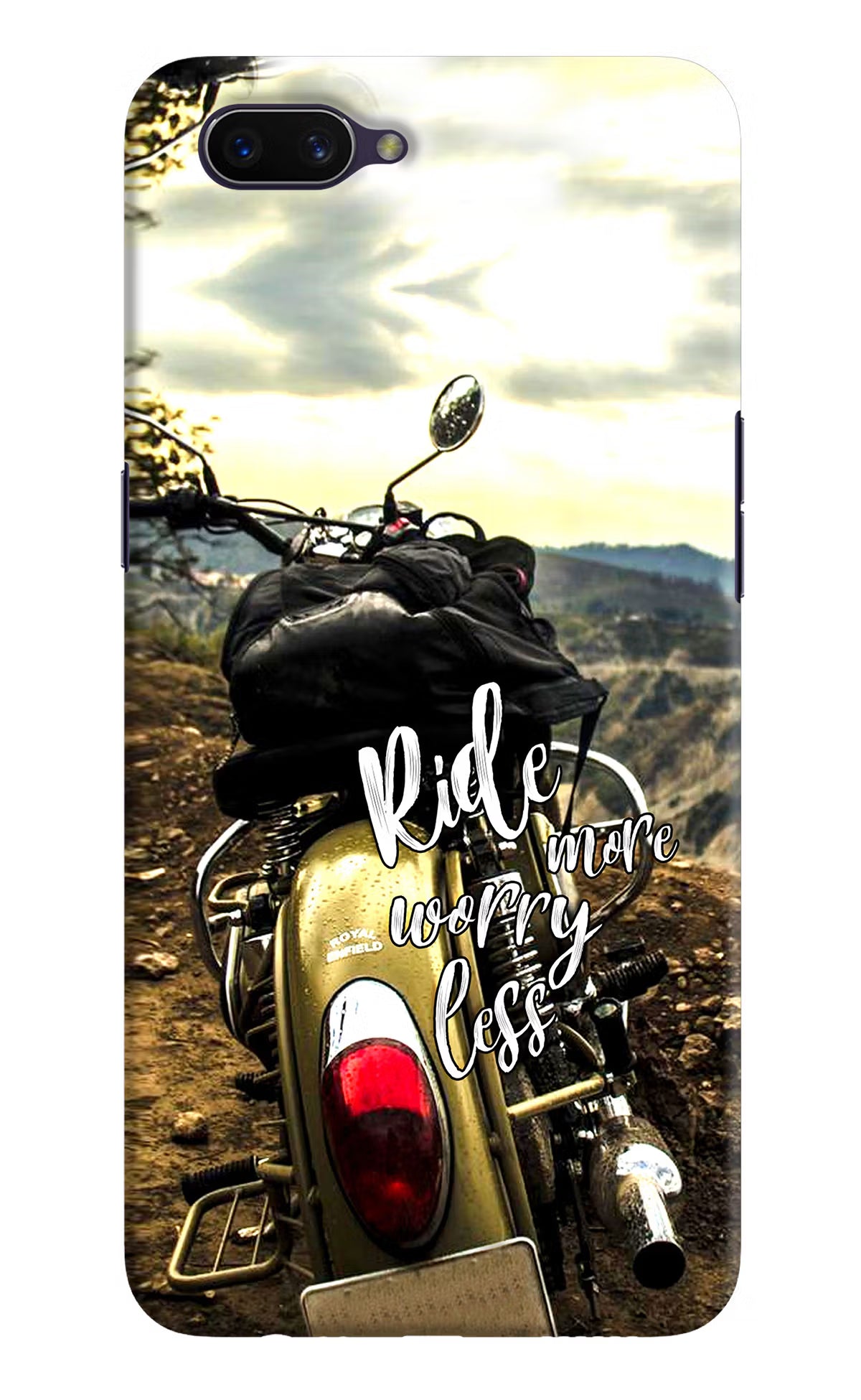 Ride More Worry Less Oppo A3S Hard Case Back Cover by Casekaro