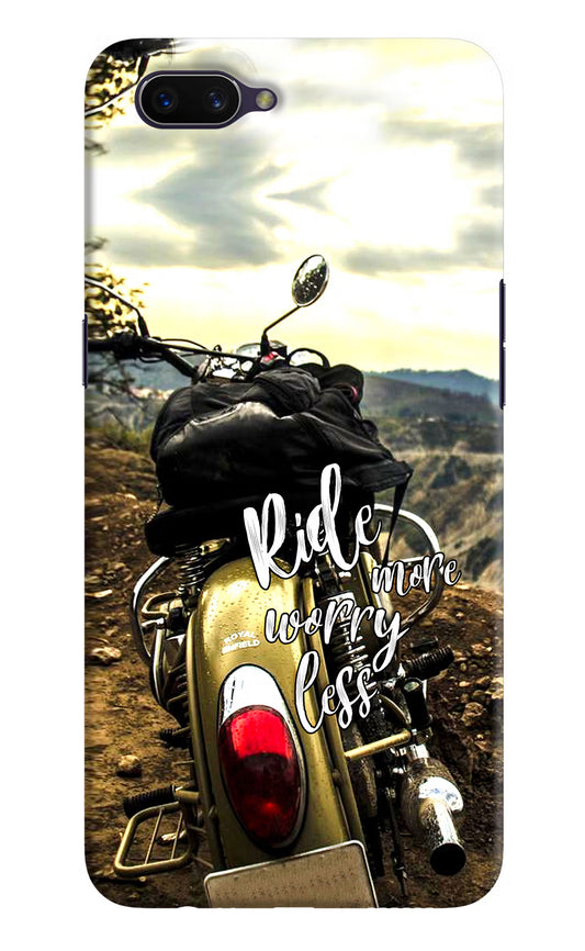 Ride More Worry Less Oppo A3S Hard Case Back Cover by Casekaro