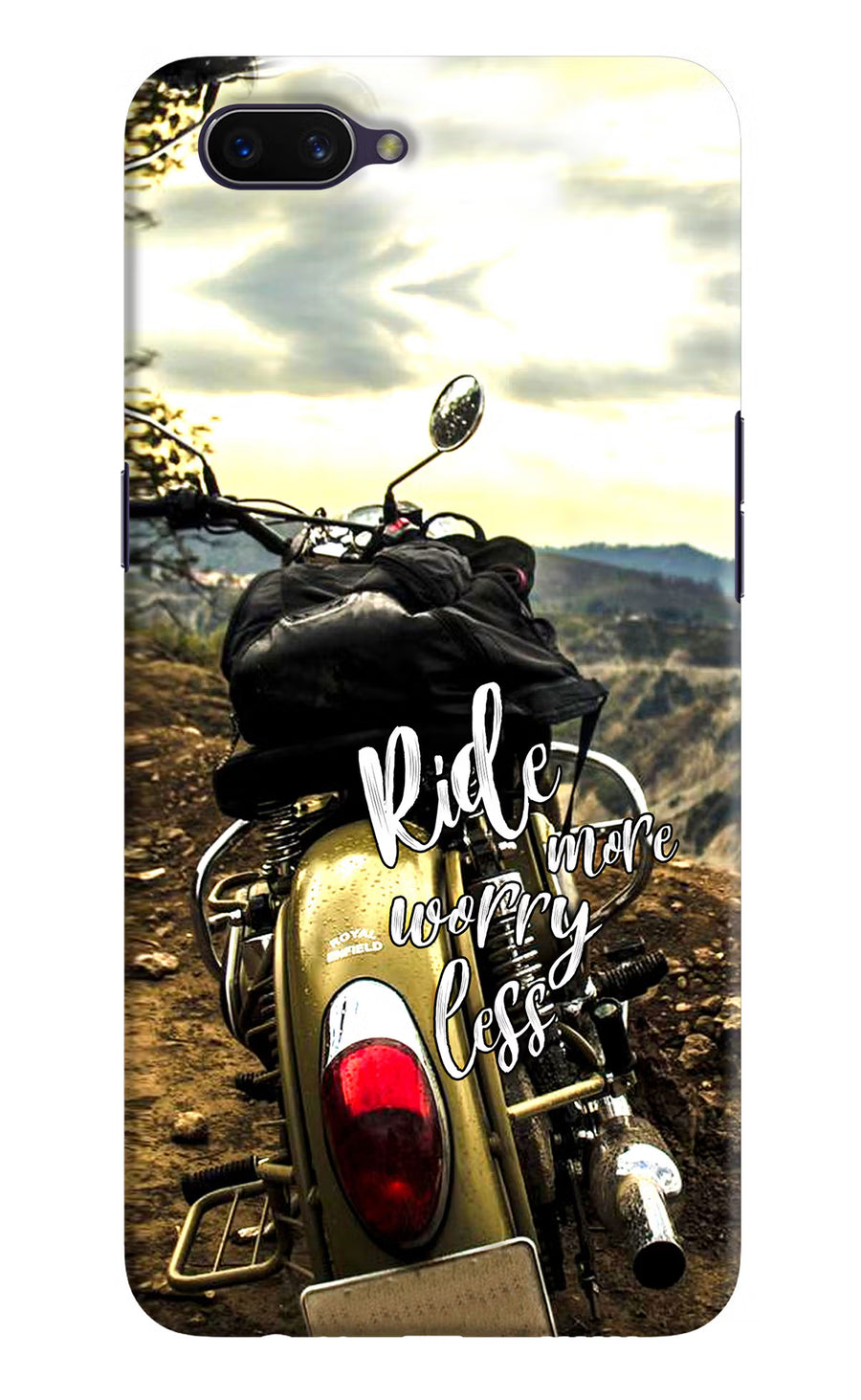 Ride More Worry Less Oppo A3S Back Cover, Hard case