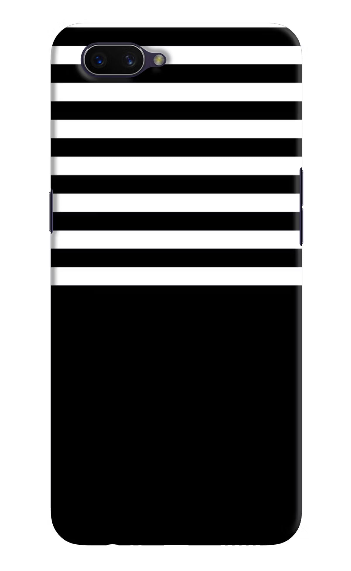 Black and White Print Oppo A3S Hard Case Back Cover by Casekaro