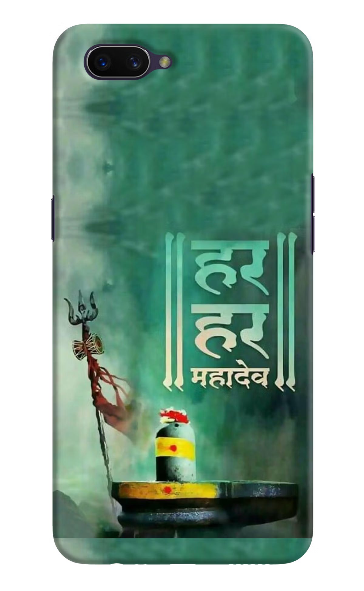 Har Har Mahadev Shivling Oppo A3S Hard Case Back Cover by Casekaro