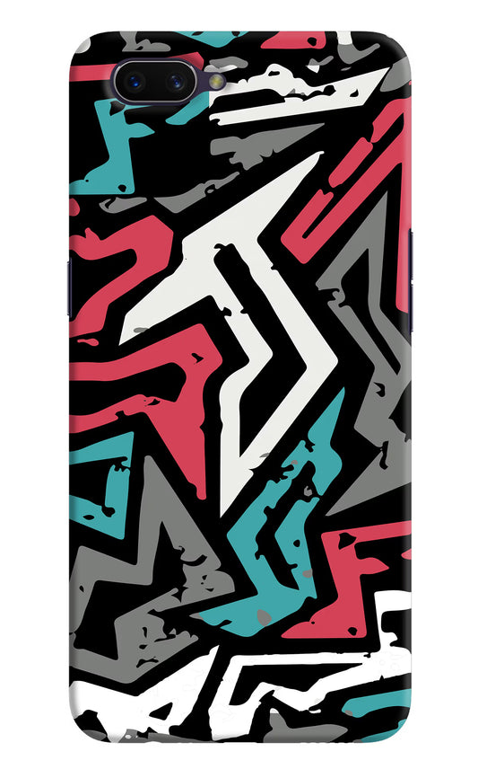 Geometric Graffiti Oppo A3S Hard Case Back Cover by Casekaro