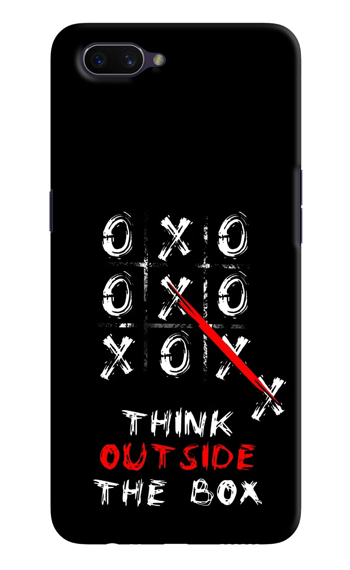 Think out of the BOX Oppo A3S Hard Case Back Cover by Casekaro