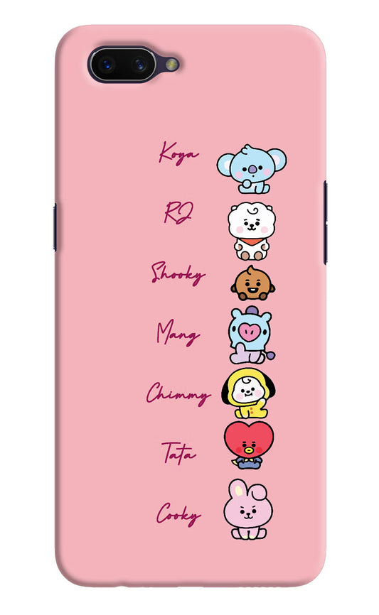 BTS names Oppo A3S Hard Case Back Cover by Casekaro
