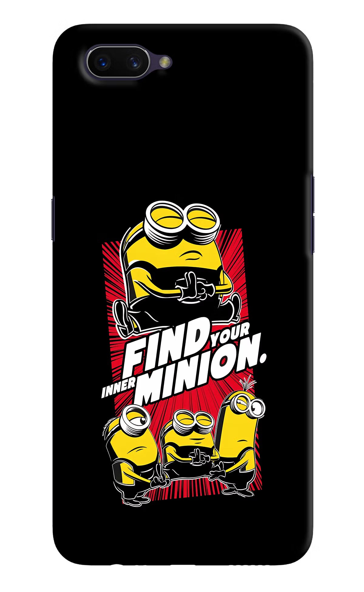 Find your inner Minion Oppo A3S Hard Case Back Cover by Casekaro