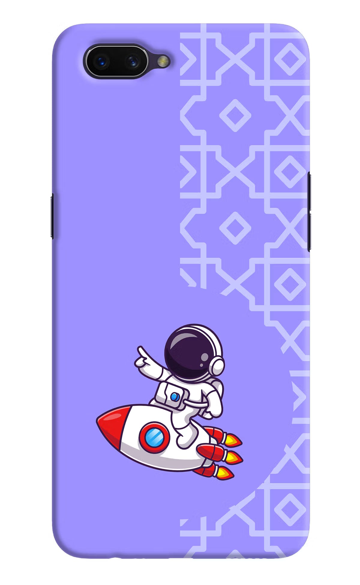 Cute Astronaut Oppo A3S Hard Case Back Cover by Casekaro