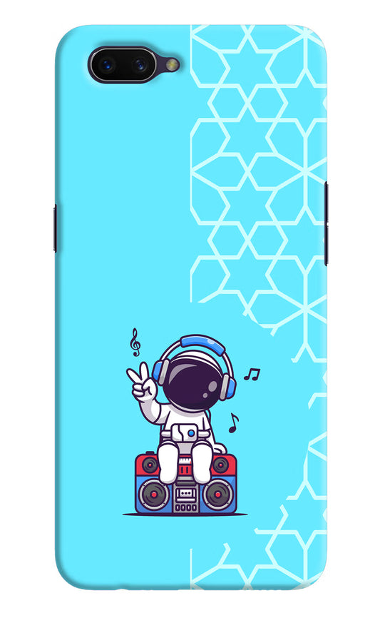 Cute Astronaut Chilling Oppo A3S Hard Case Back Cover by Casekaro