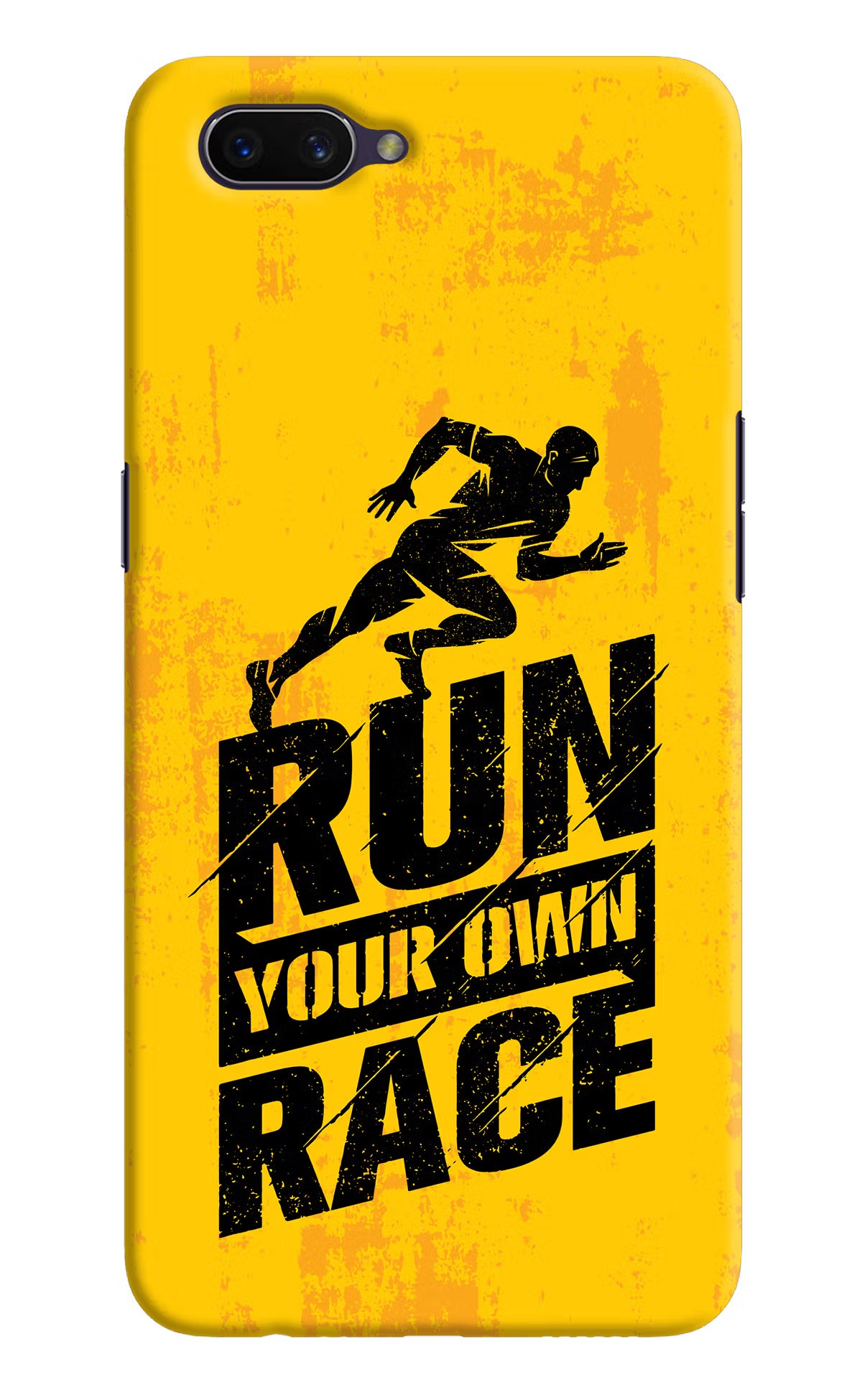 Run Your Own Race Oppo A3S Hard Case Back Cover by Casekaro