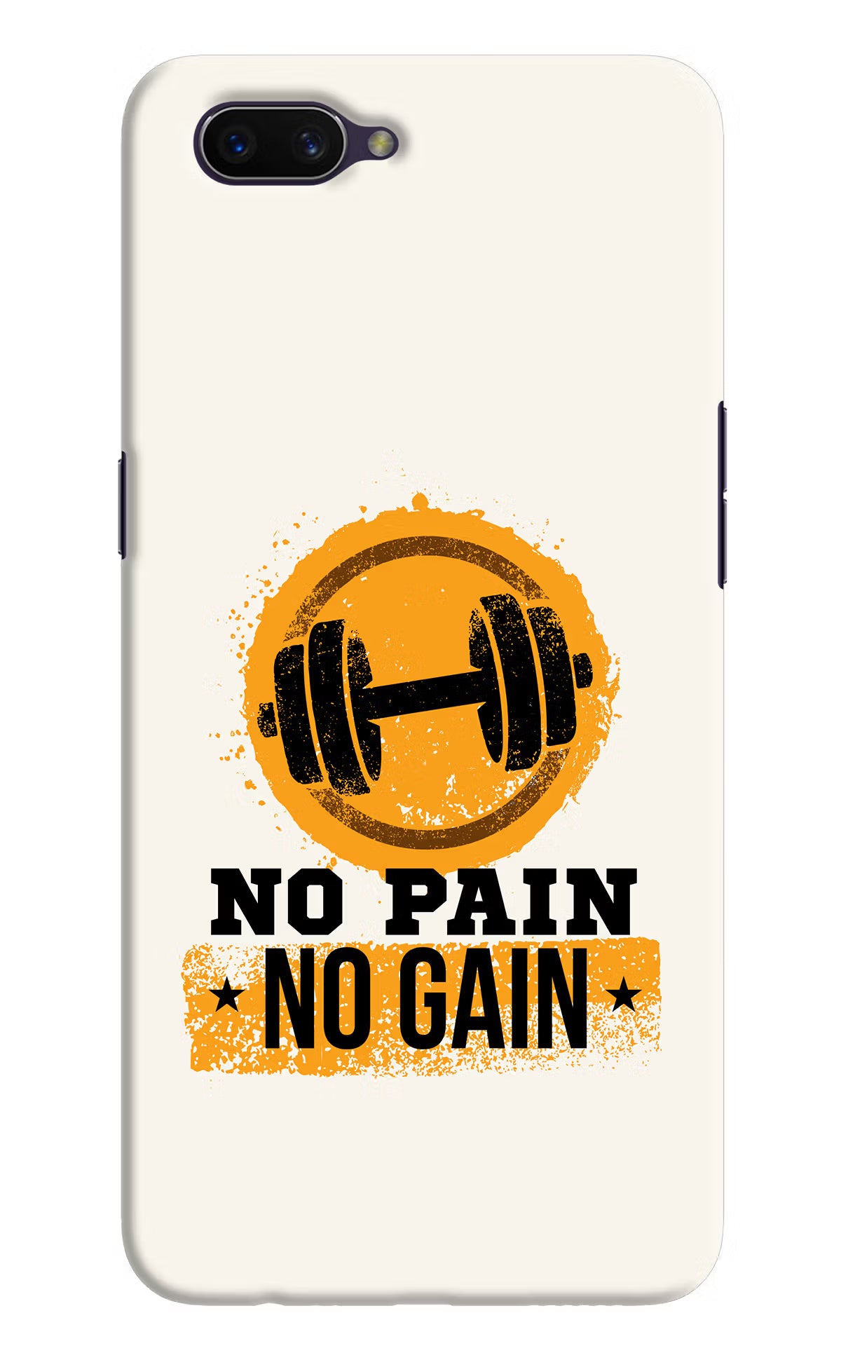 No Pain No Gain Oppo A3S Hard Case Back Cover by Casekaro