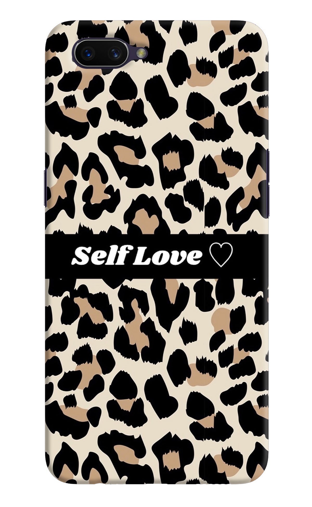 Leopard Print Self Love Oppo A3S Back Cover