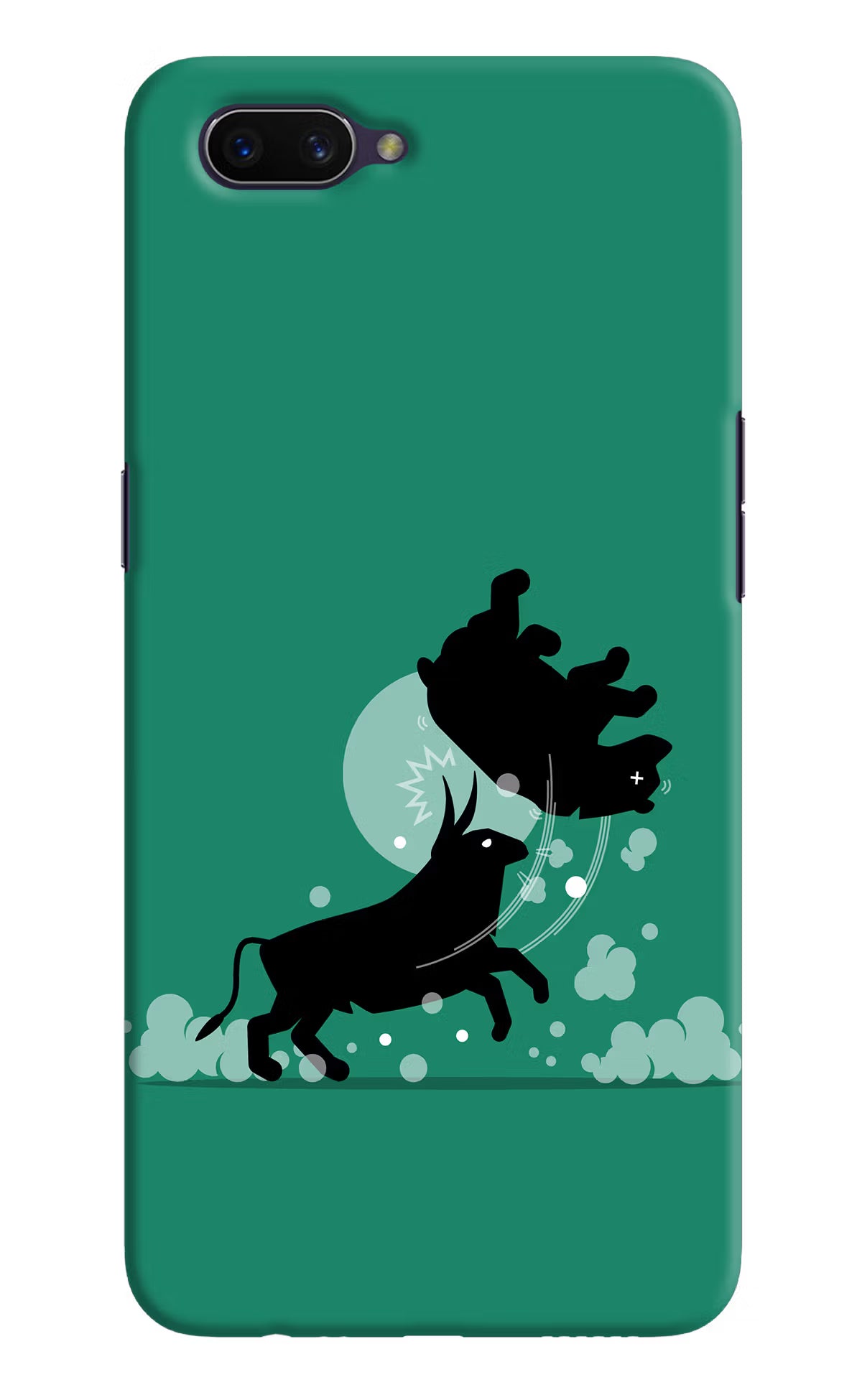 Bull Conqueror Oppo A3S Hard Case Back Cover by Casekaro