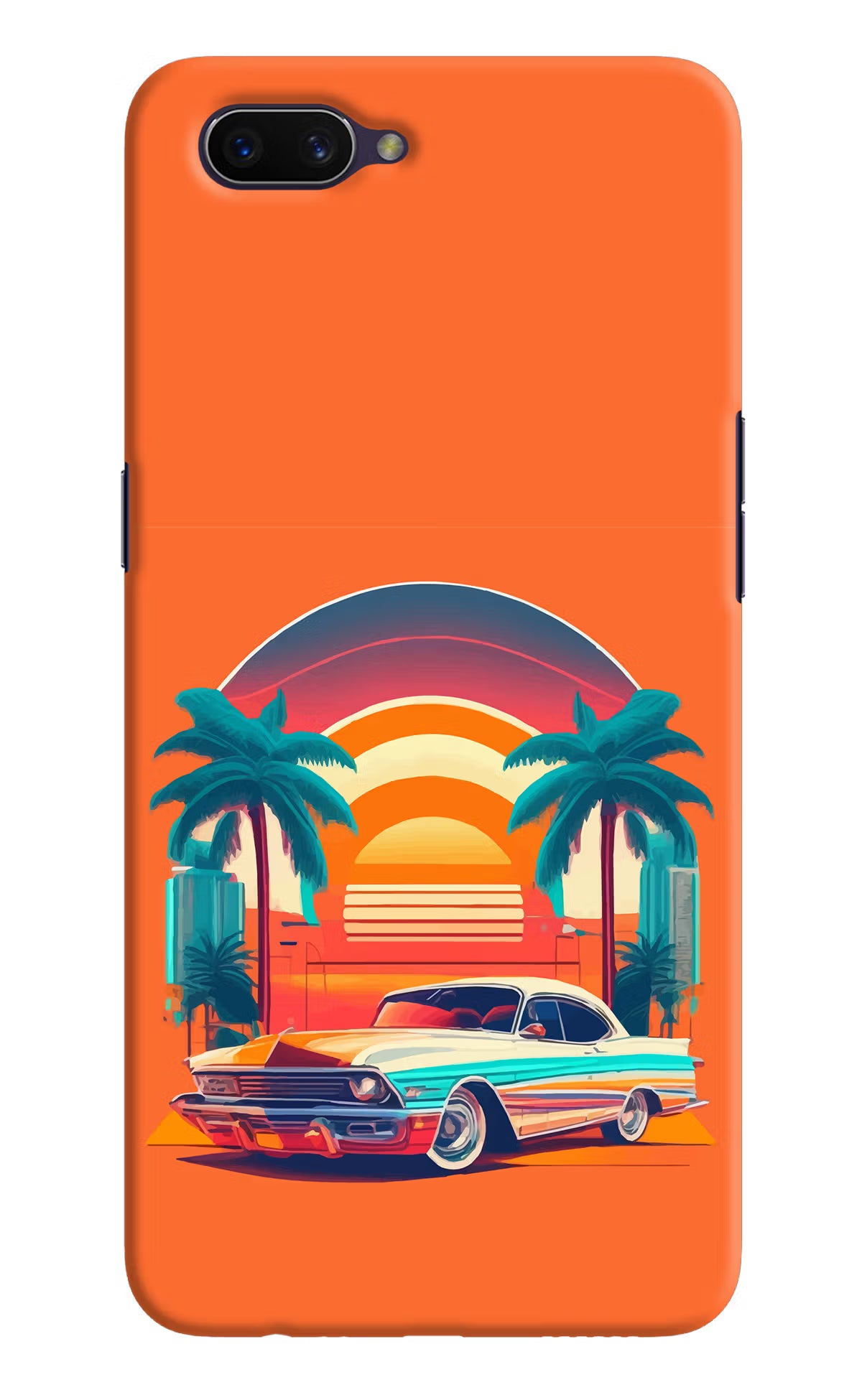 Palm Drive 80s Oppo A3S Hard Case Back Cover by Casekaro