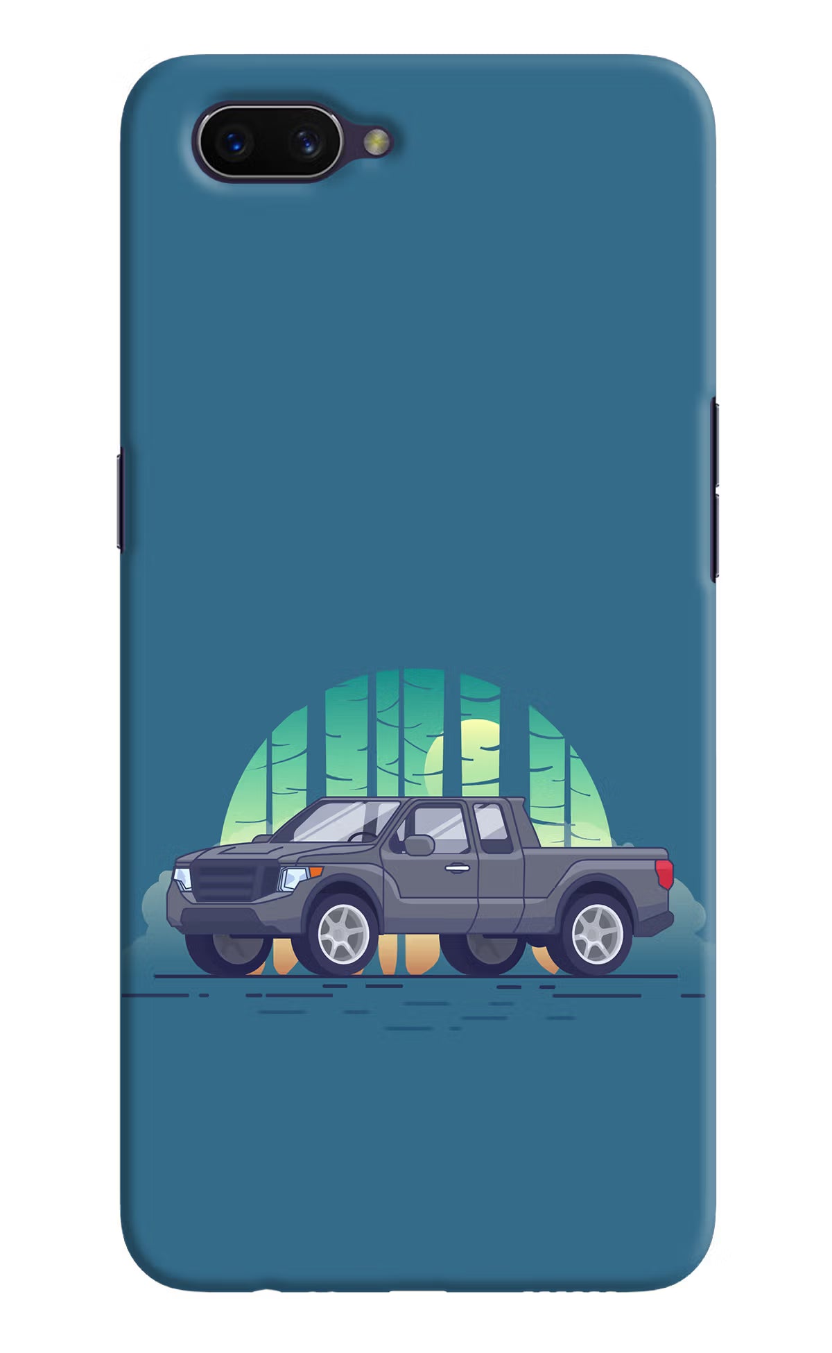 Retro Garage Vibe Oppo A3S Hard Case Back Cover by Casekaro