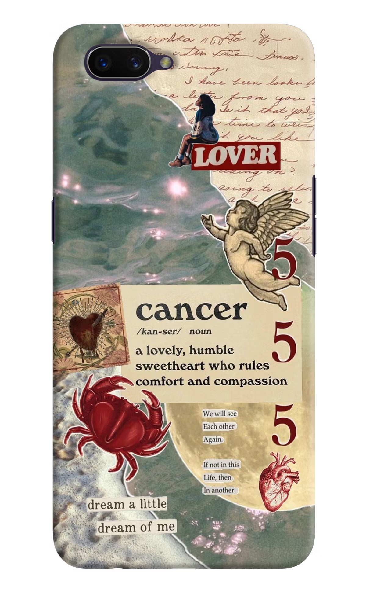 Cancer Zodiac Oppo A3S Hard Case Back Cover by Casekaro