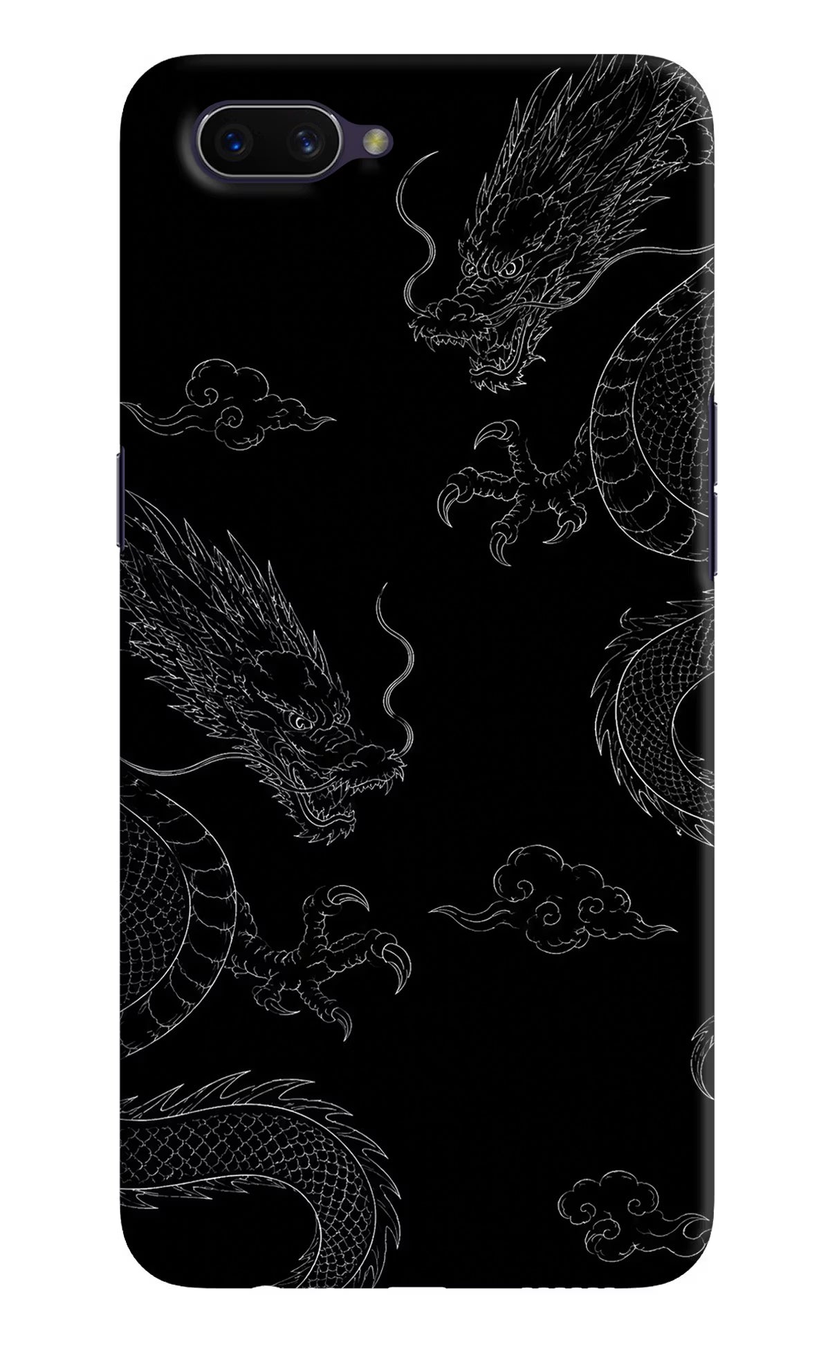 Twin Dragons Oppo A3S Hard Case Back Cover by Casekaro