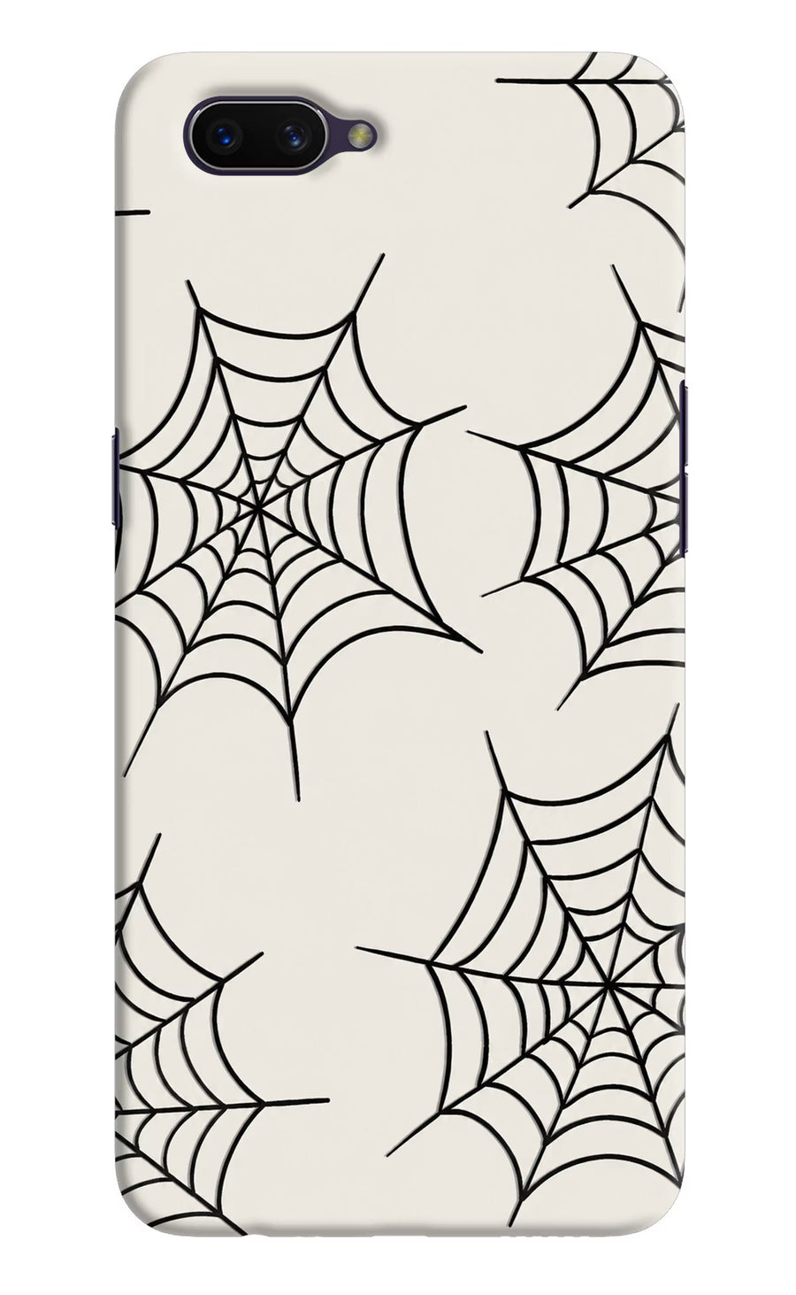 Spider Web Oppo A3S Back Cover, Hard case