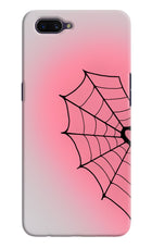 Pink Web Oppo A3S Hard Case Back Cover by Casekaro