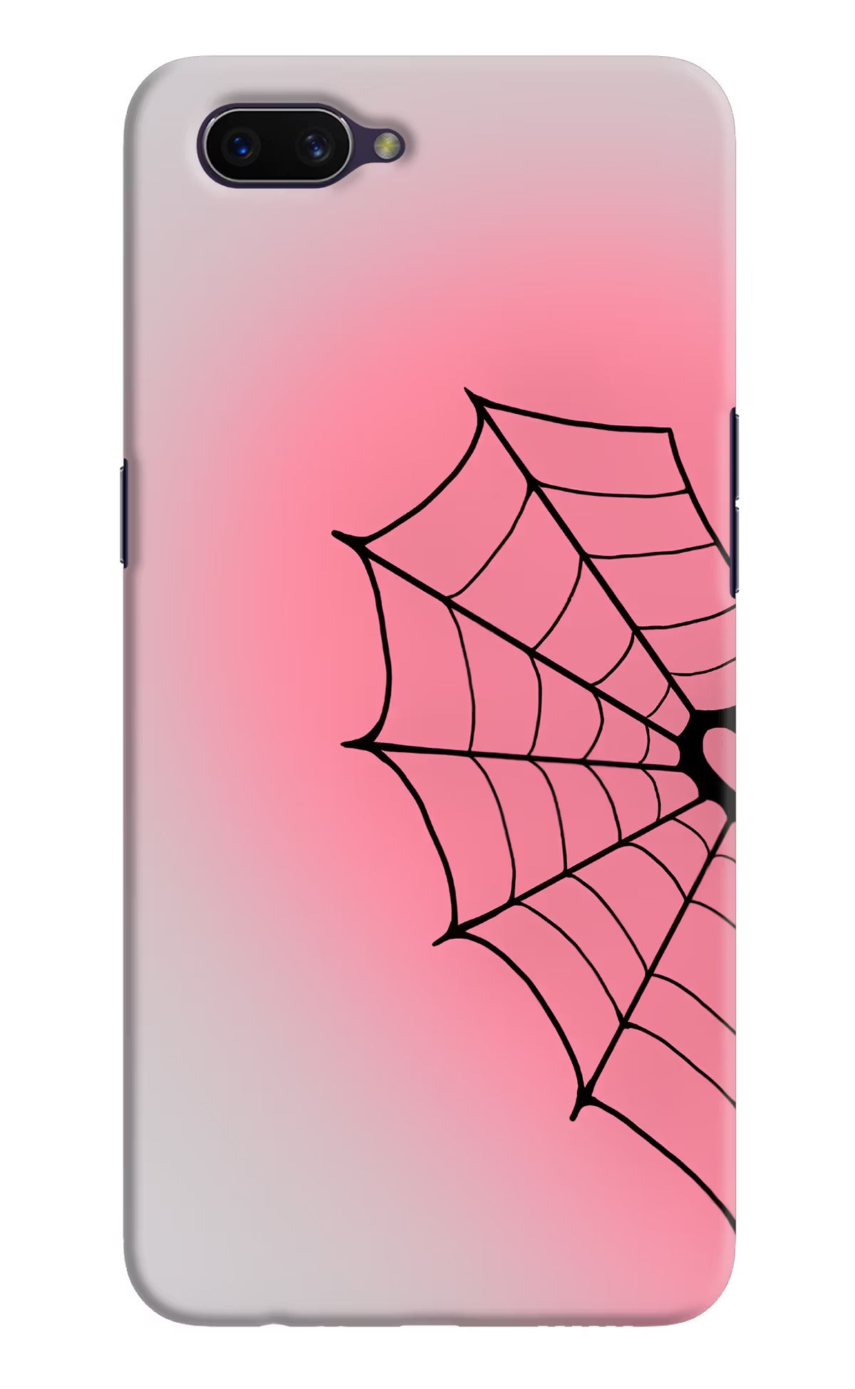 Pink Web Oppo A3S Back Cover