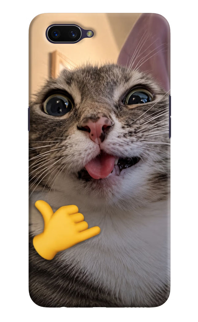 Silly Cat Call Oppo A3S Hard Case Back Cover by Casekaro