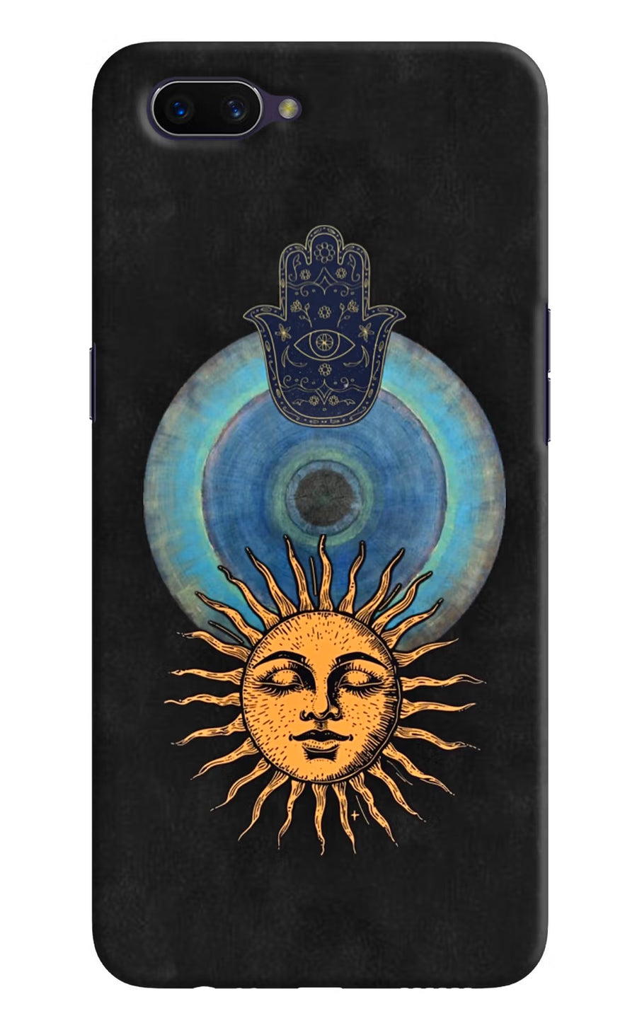 Divine Sun Oppo A3S Back Cover, Hard case