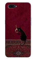 Midnight Cat Oppo A3S Hard Case Back Cover by Casekaro