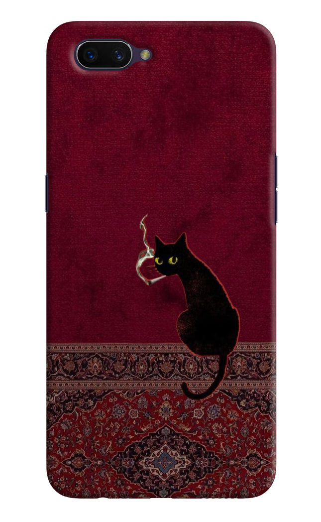 Midnight Cat Oppo A3S Hard Case Back Cover by Casekaro