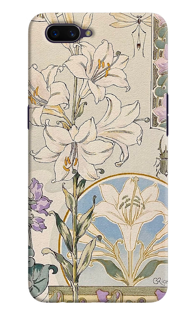 White Lily Oppo A3S Hard Case Back Cover by Casekaro