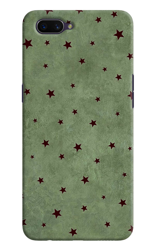 Green Stars Oppo A3S Hard Case Back Cover by Casekaro
