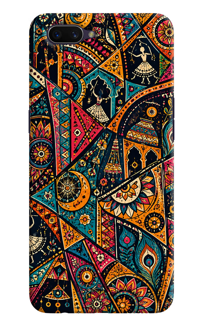Folk Print Oppo A3S Hard Case Back Cover by Casekaro