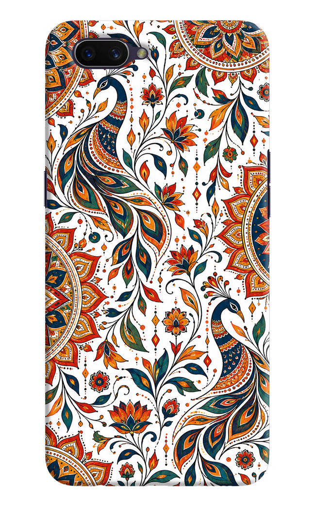 White Mayura Oppo A3S Hard Case Back Cover by Casekaro