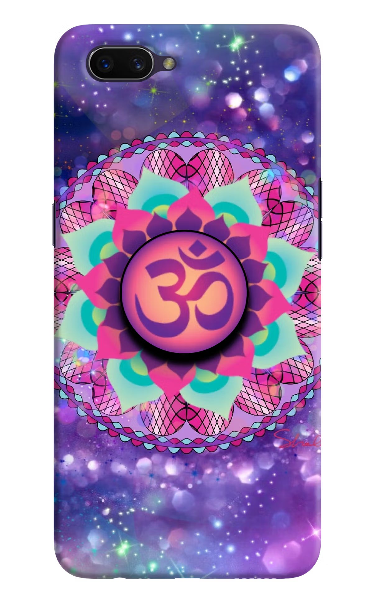 Om Purple Oppo A3S Pop Case by Casekaro