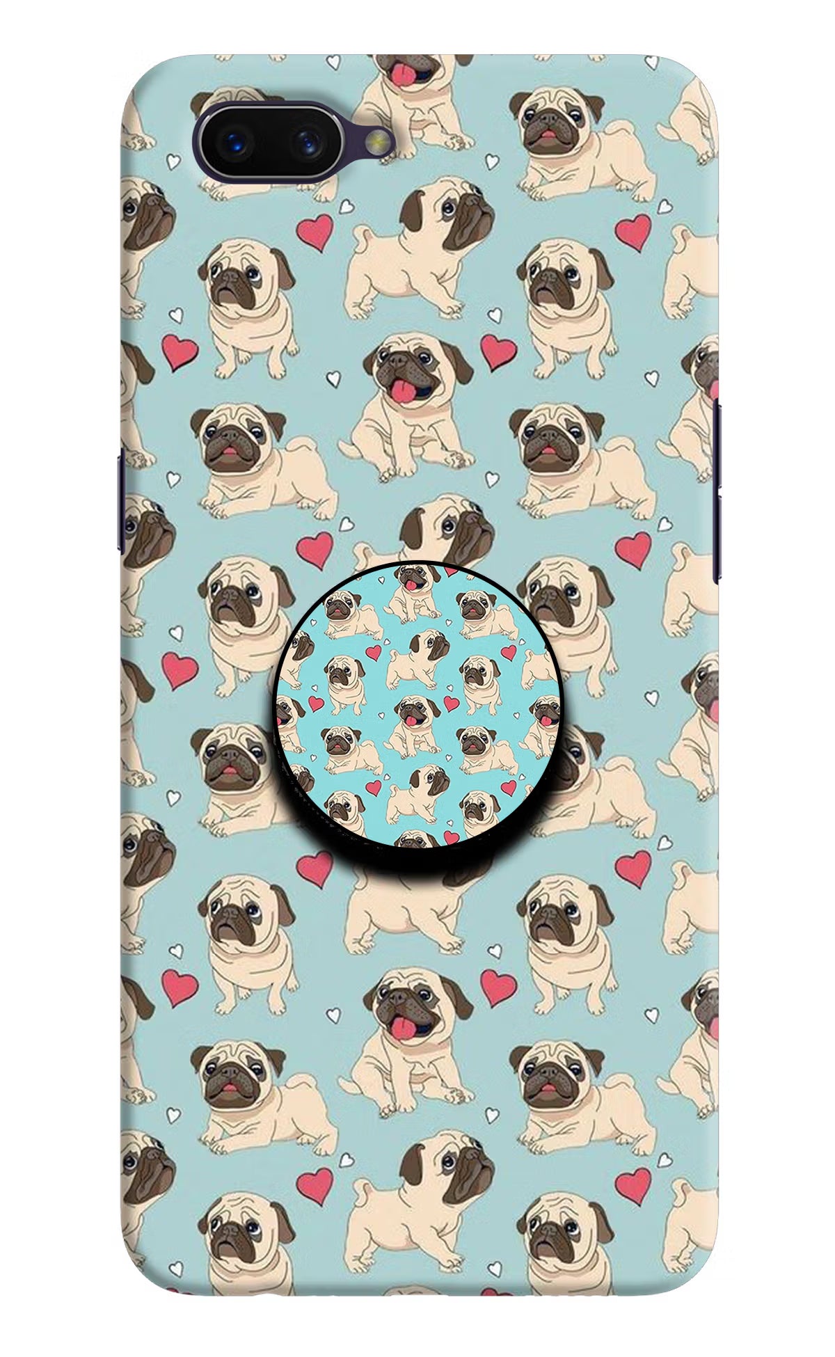 Pug Dog Oppo A3S Pop Case by Casekaro