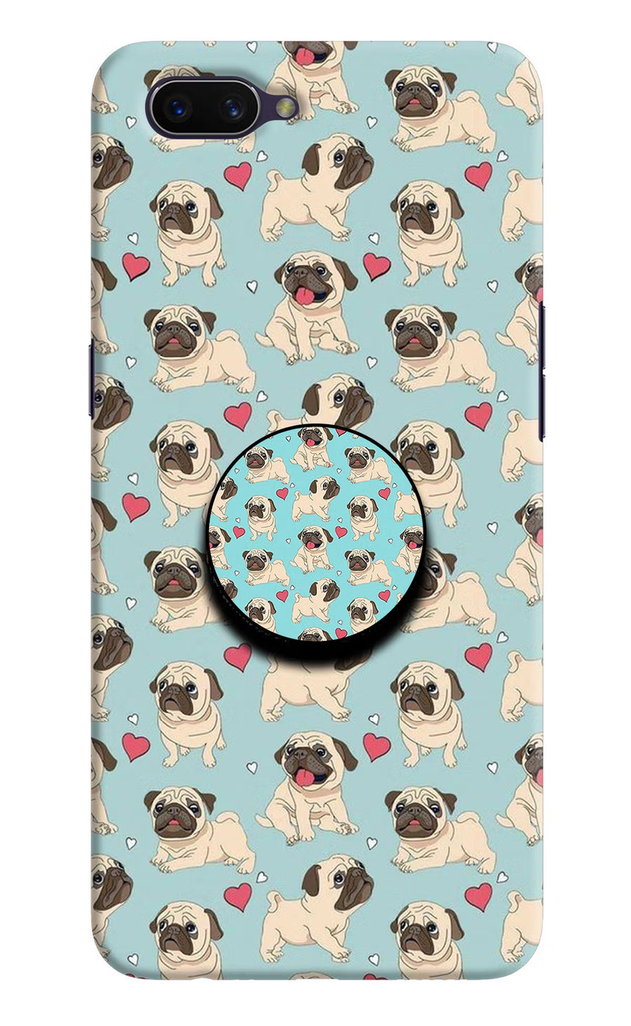 Pug Dog Oppo A3S Pop Case, Hard case