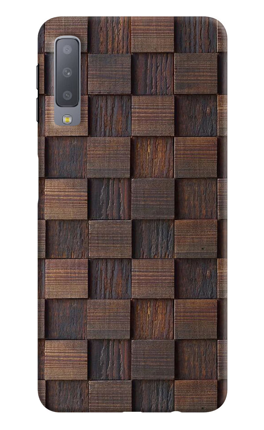 Wooden Cube Design Samsung A7 Back Cover, Hard case