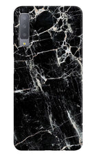 Black Marble Texture Samsung A7 Hard Case Back Cover by Casekaro