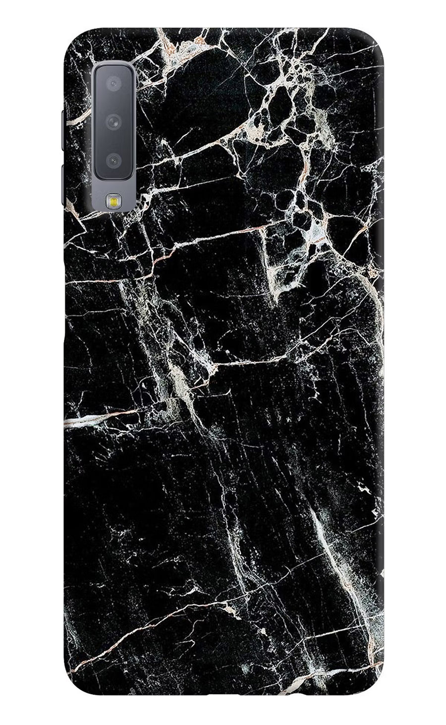 Black Marble Texture Samsung A7 Back Cover, Hard case