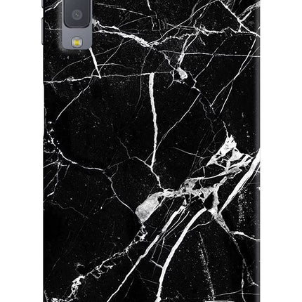Black Marble Pattern Samsung A7 Hard Case Back Cover by Casekaro